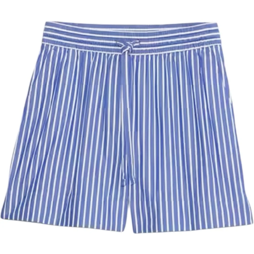 Banana Republic Midrise Drawstring Shorts – Blue & White Stripe (Size M) - Picture 3 of 8